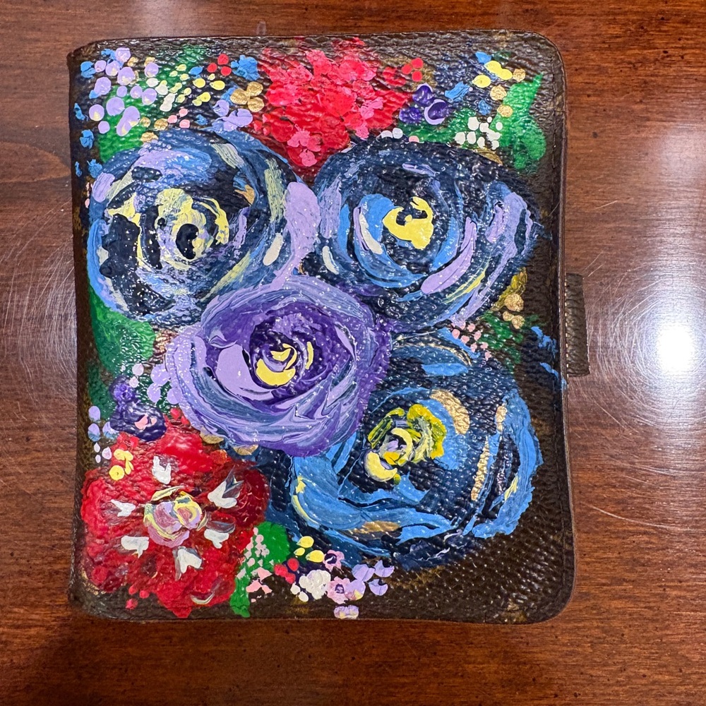 Hand-Painted Louis Vuitton Wallet